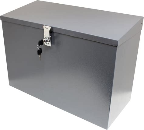 big metal boxes for sale|large metal box with lid.